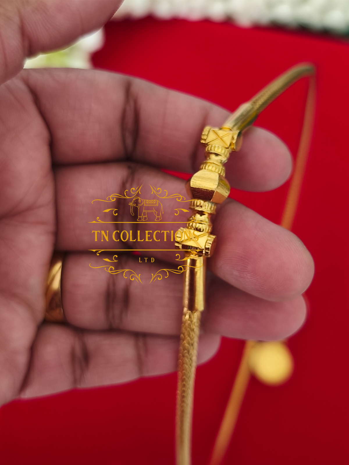 22ct Gold Plated Traditional Hindu Thalikodi with Kombu thali,thadai & Coins (7 -9 Pawn thickness)