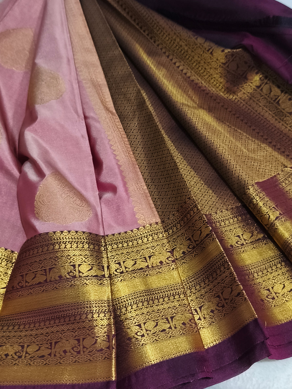 Premium kanchi semi silk saree