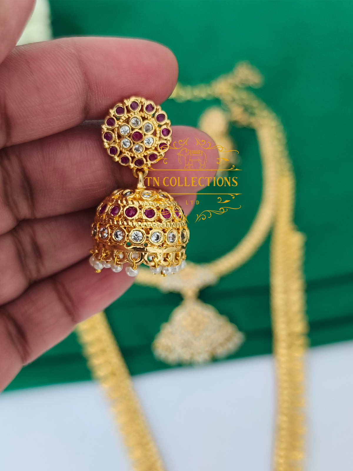 Micro Gold Finish Semi Bridal Set