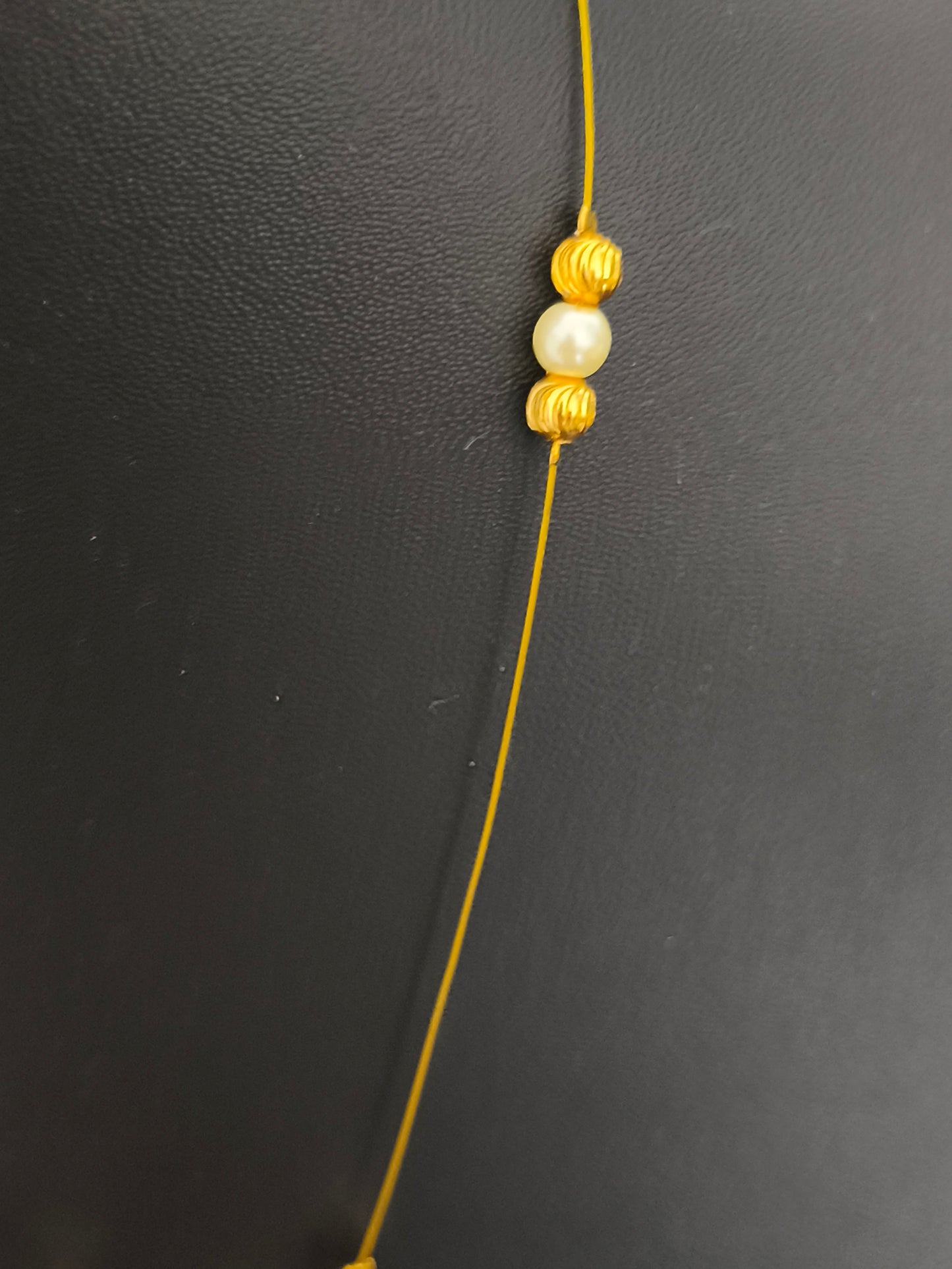 Matte Finish Indo western Invisible Necklace with earrings