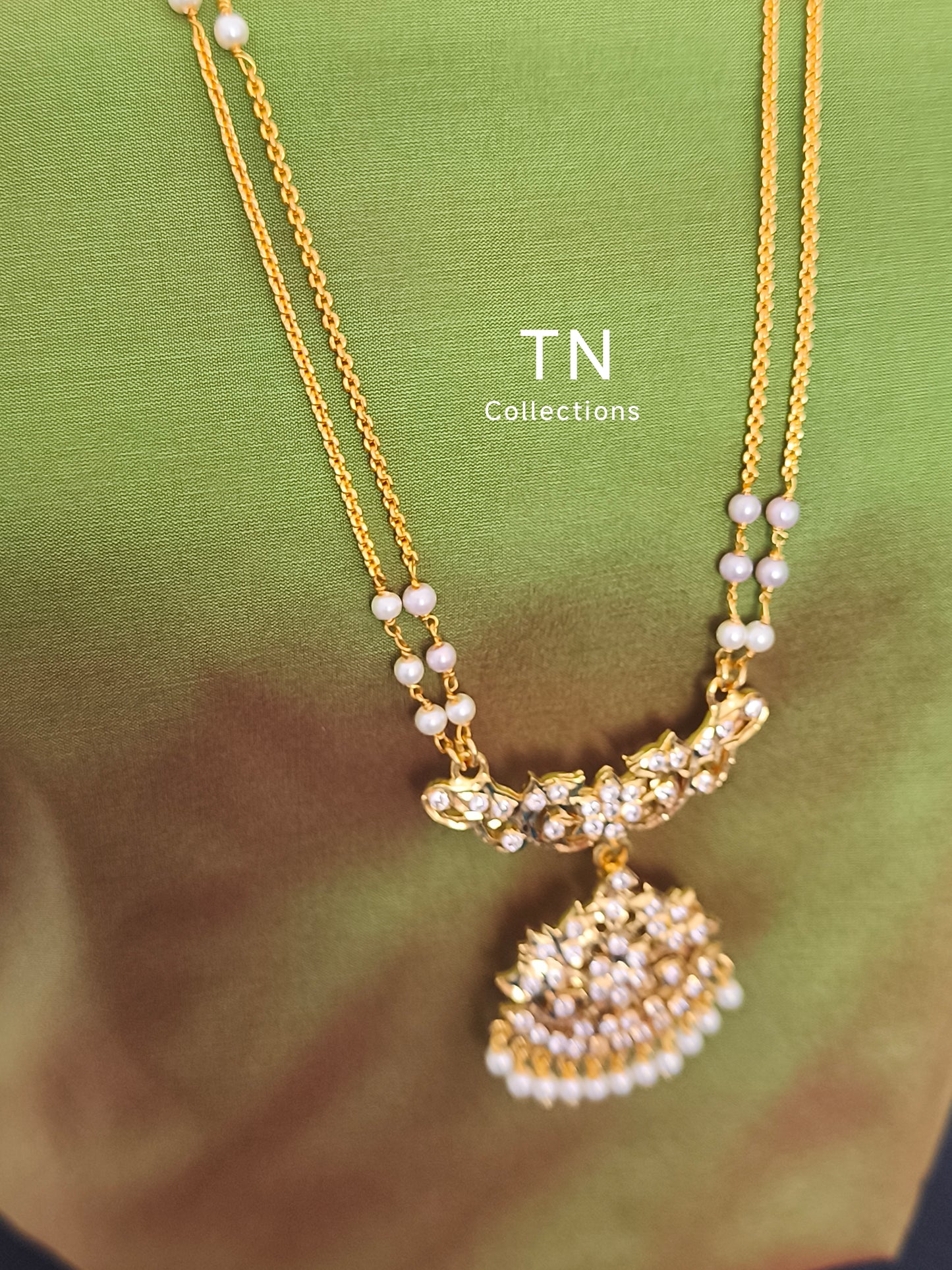 Traditional Impon Pathakkam with pearl chain