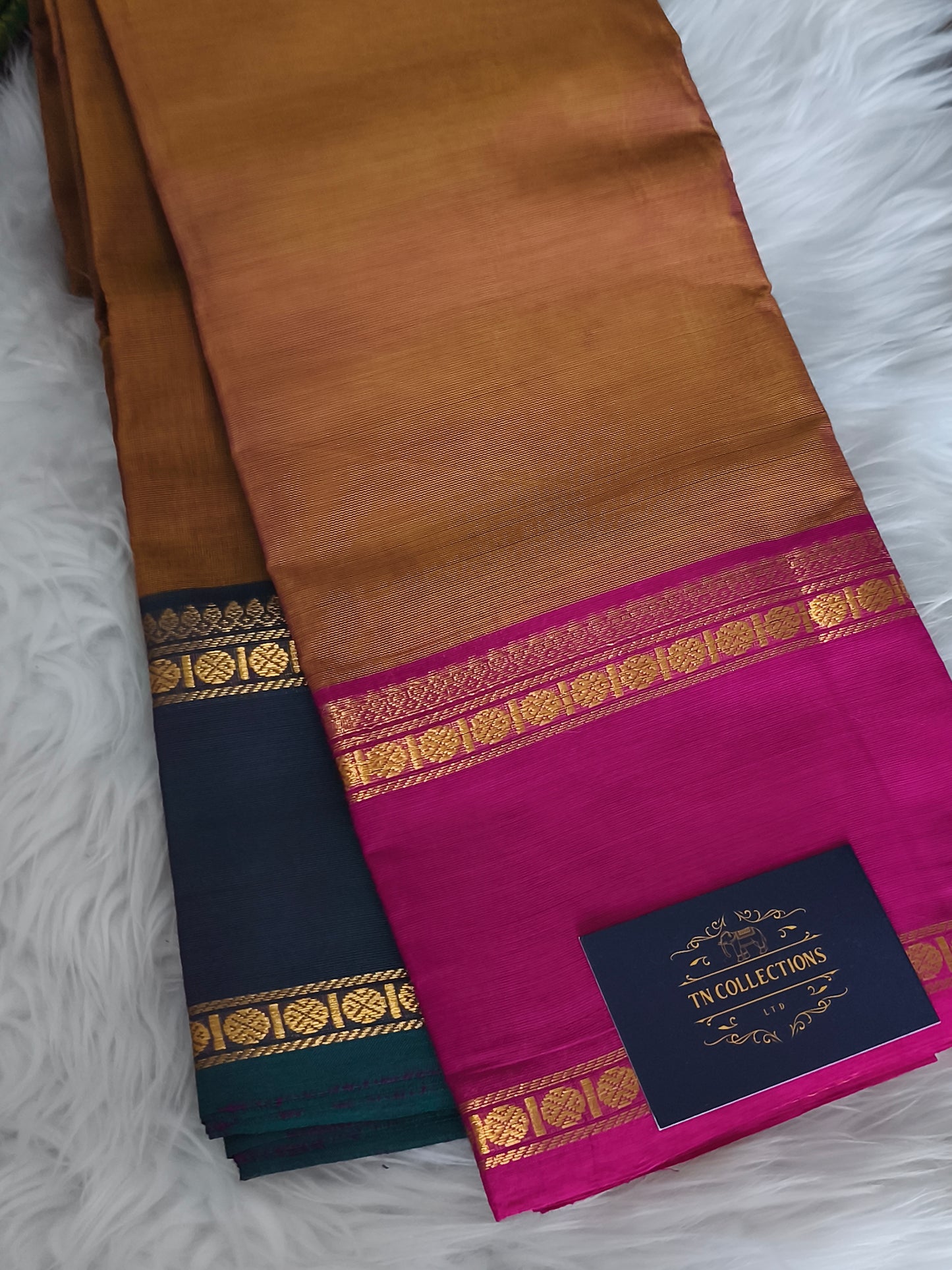 Chettinad Cotton Saree with matching kalamkarai blouse material