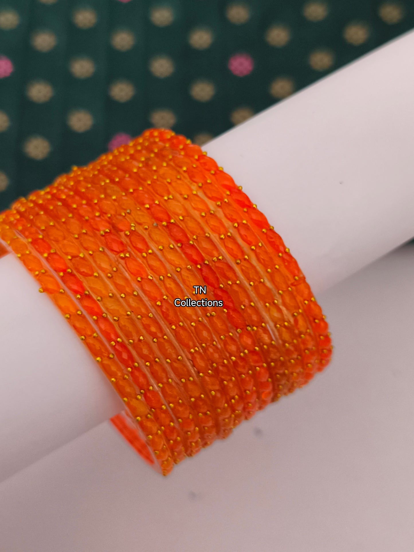 Trendy Raindrop Glass Bangles Set (Size 2.8)