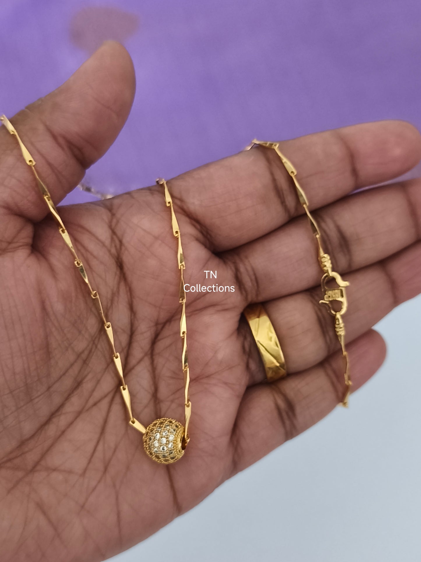 Micro gold plated Ball Chain