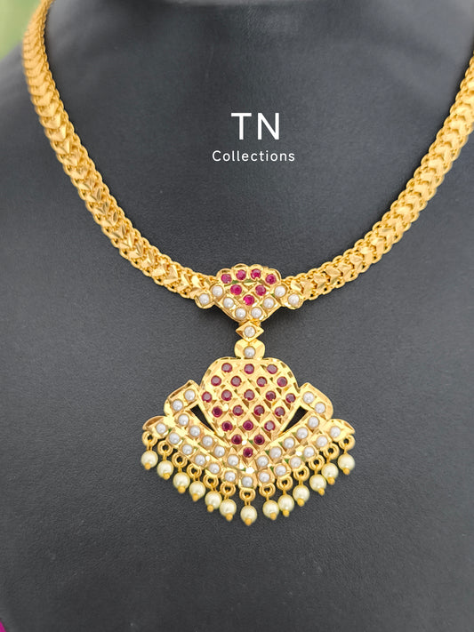 Micro gold plated Traditional Attiyal (Necklace )
