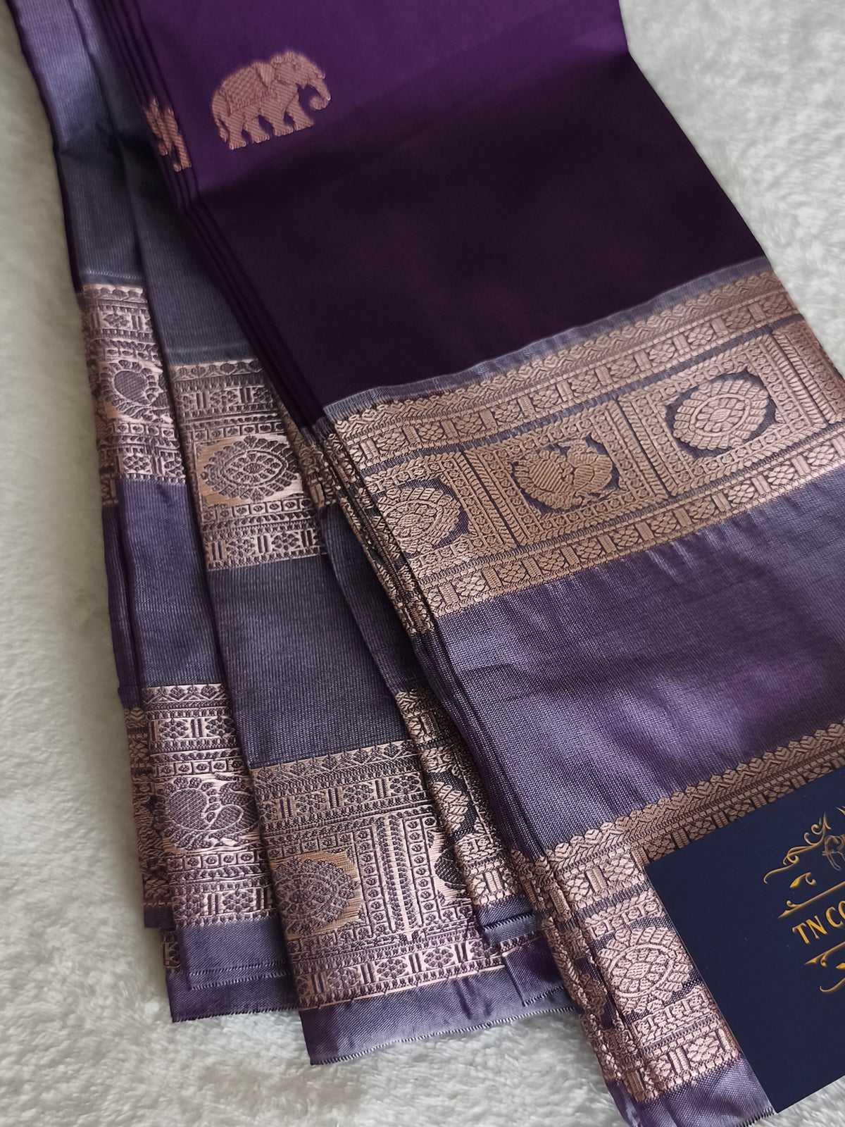 Premium kanchi Semi Silk Saree with contrast blouse