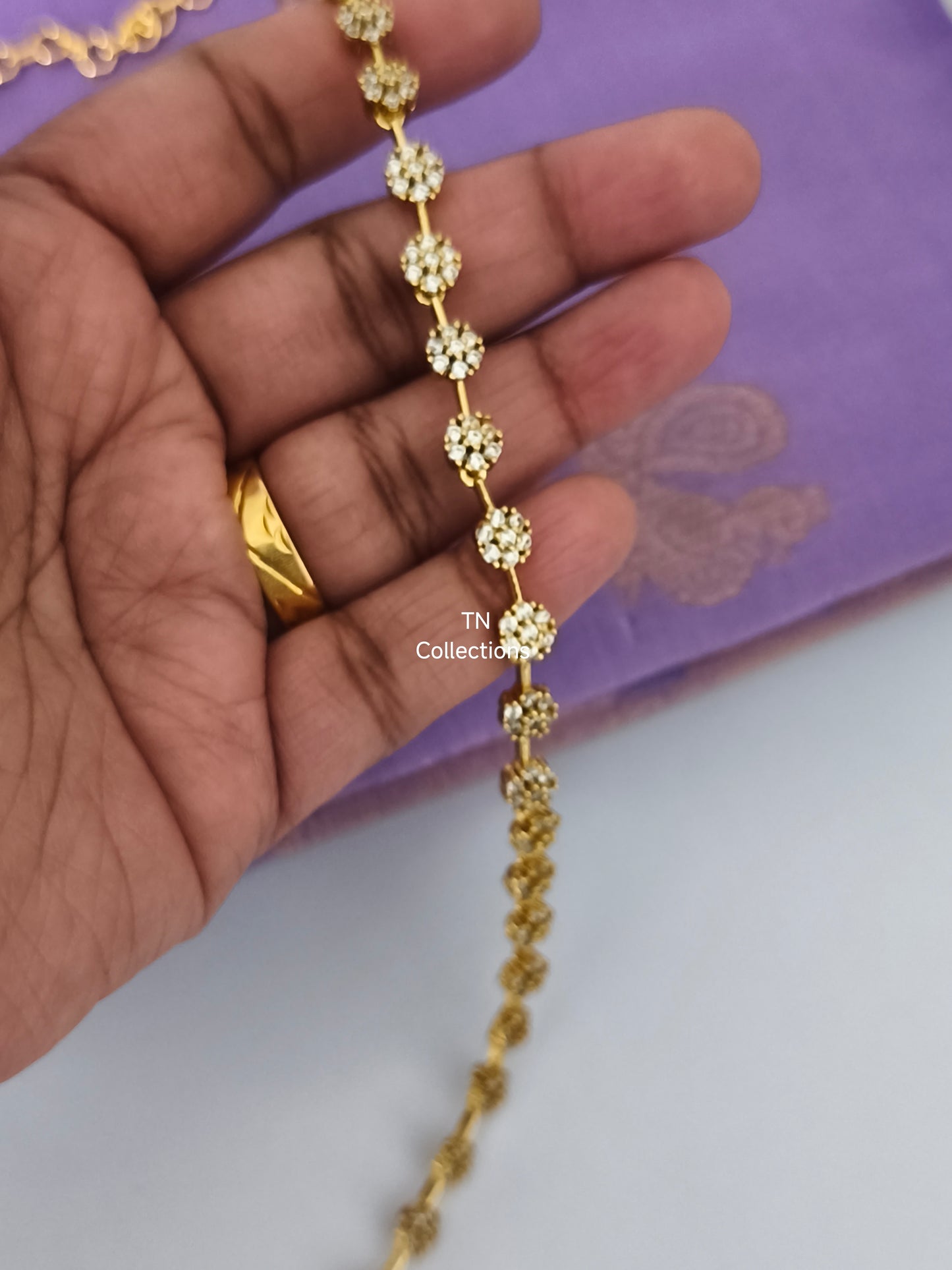 Trendy Gold Finish Hip Chain