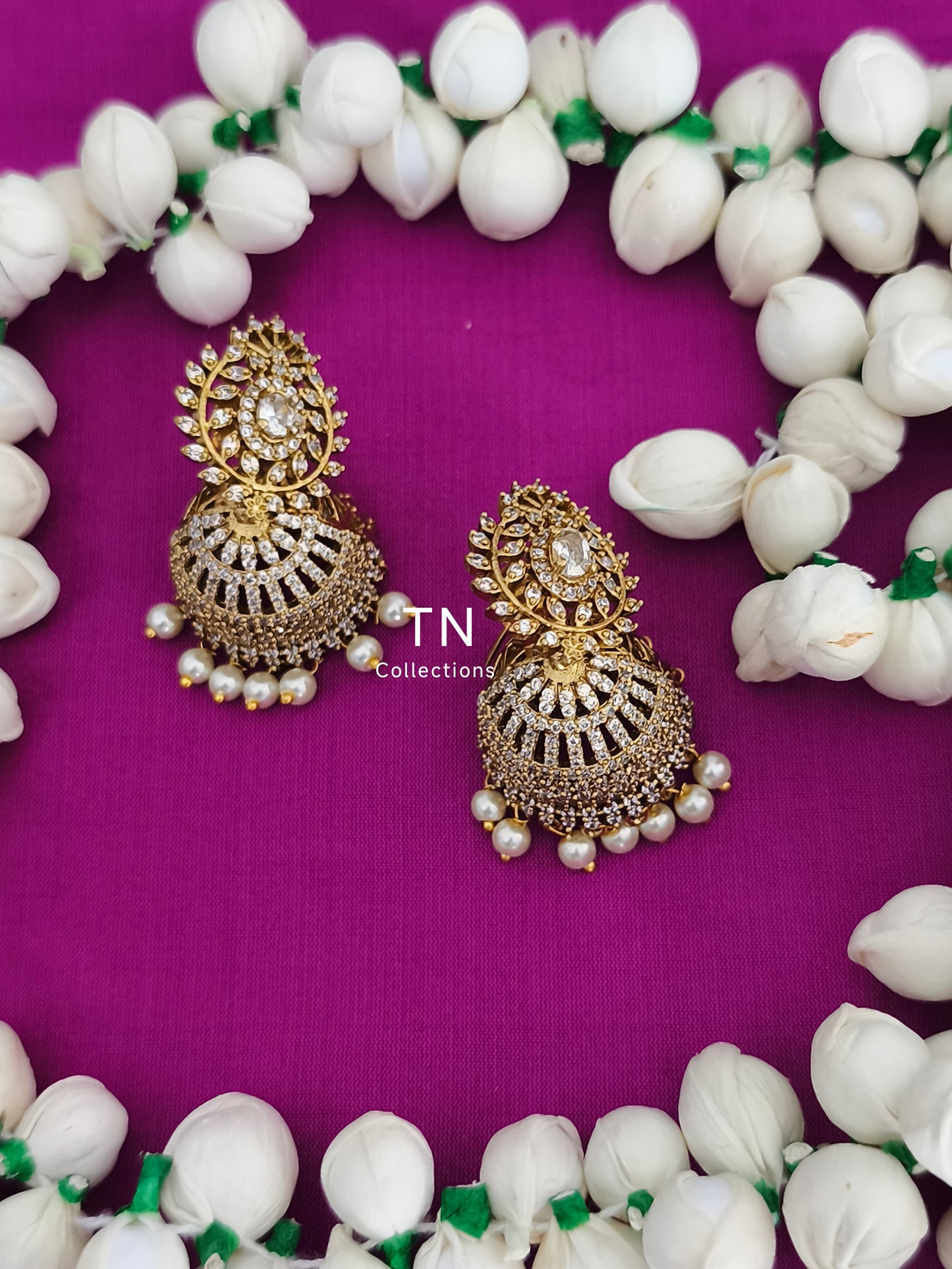 Antique Polish AD Jumkha Earrings
