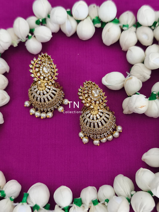 Antique Polish AD Jumkha Earrings
