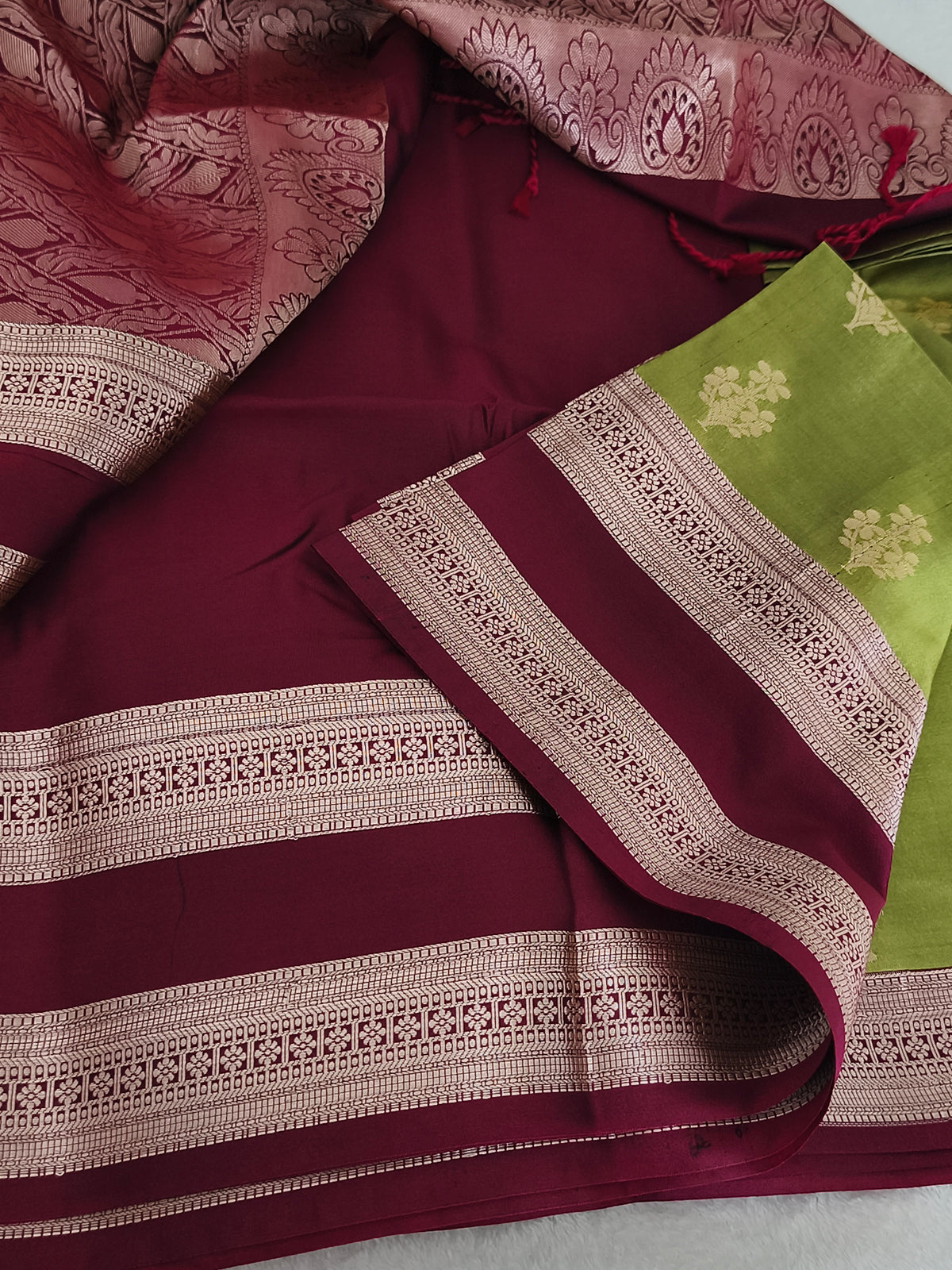 Luxury Soft Silk Saree with contrast blouse