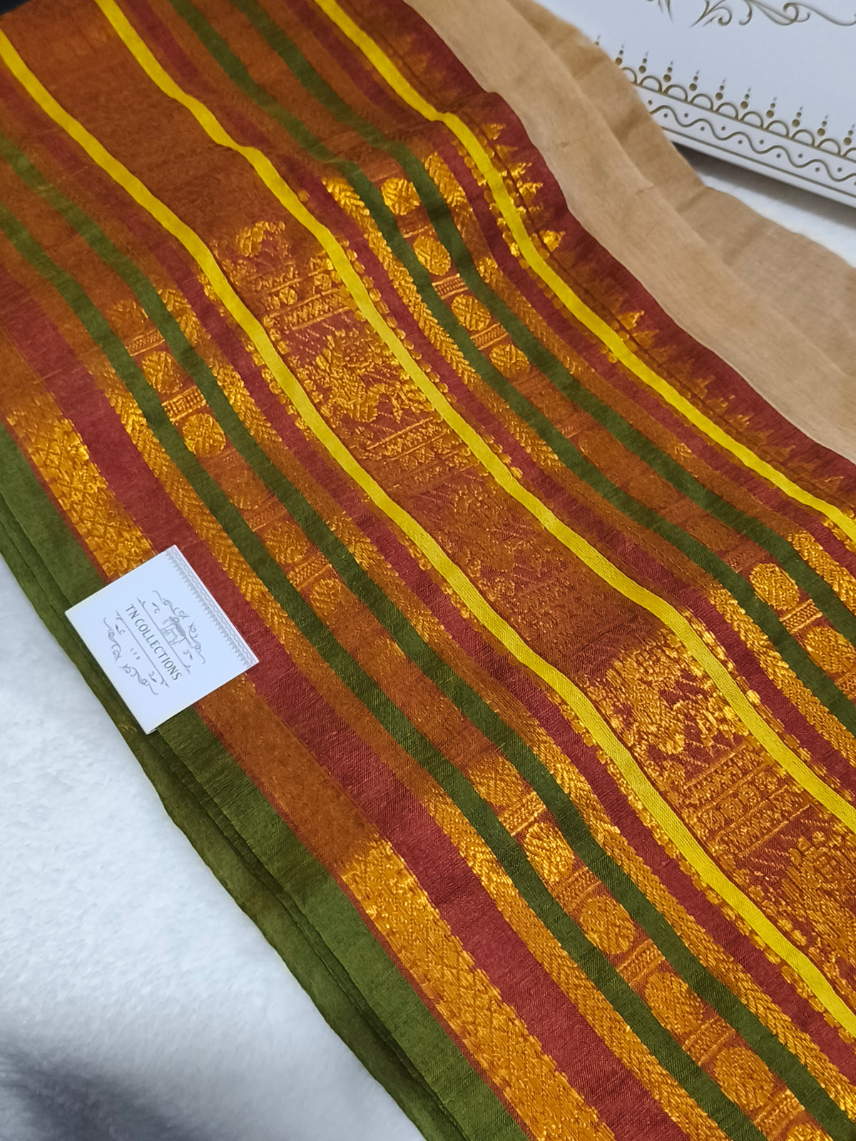 Kerala Special Mul Cotton Saree with Kanchi Border