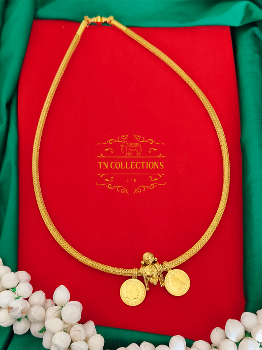22ct Gold plated Traditional Vaira Thalikodi with kombu thali (Unscrewable Clasps)