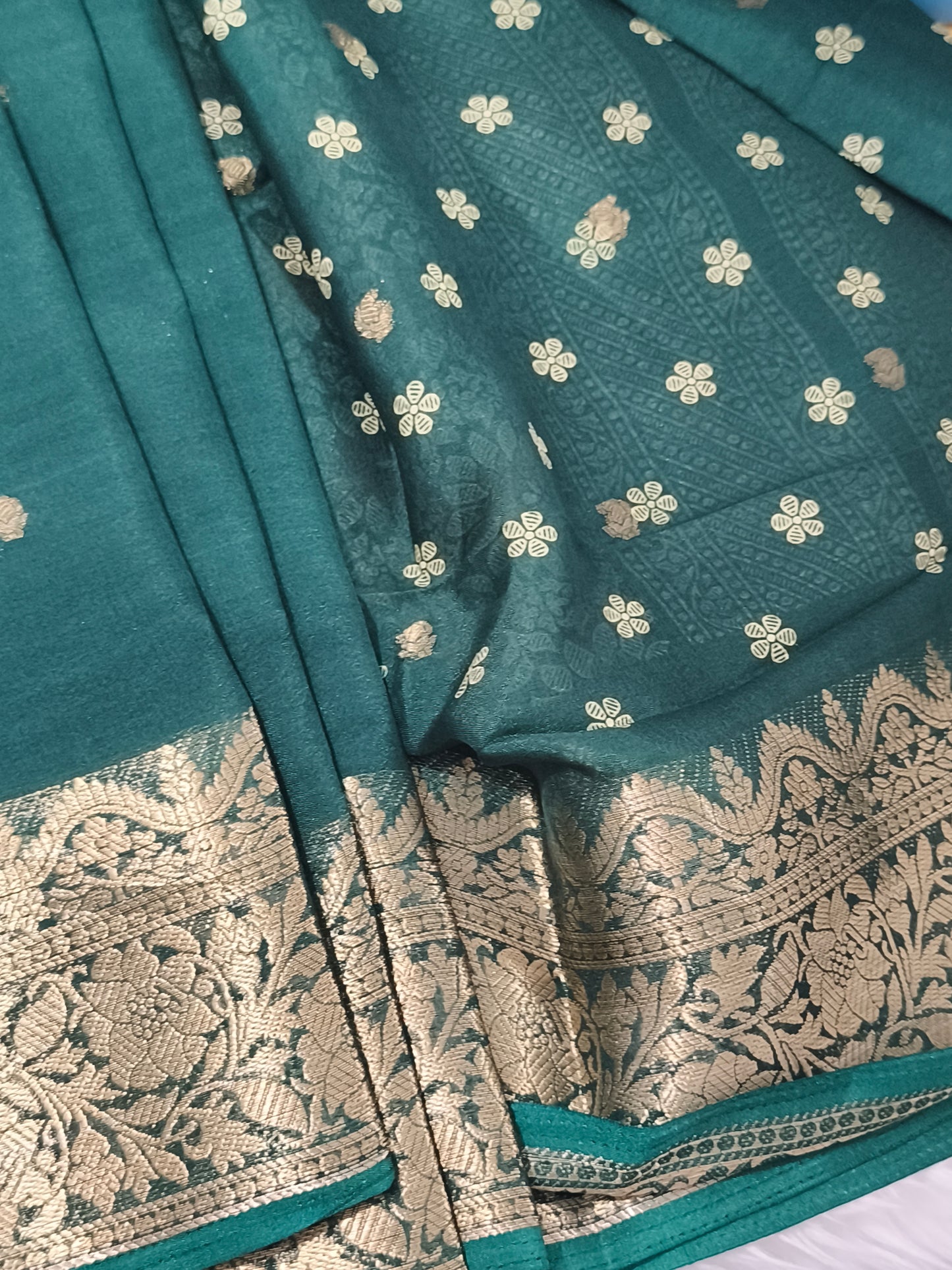 Soft Georgette saree (Green)
