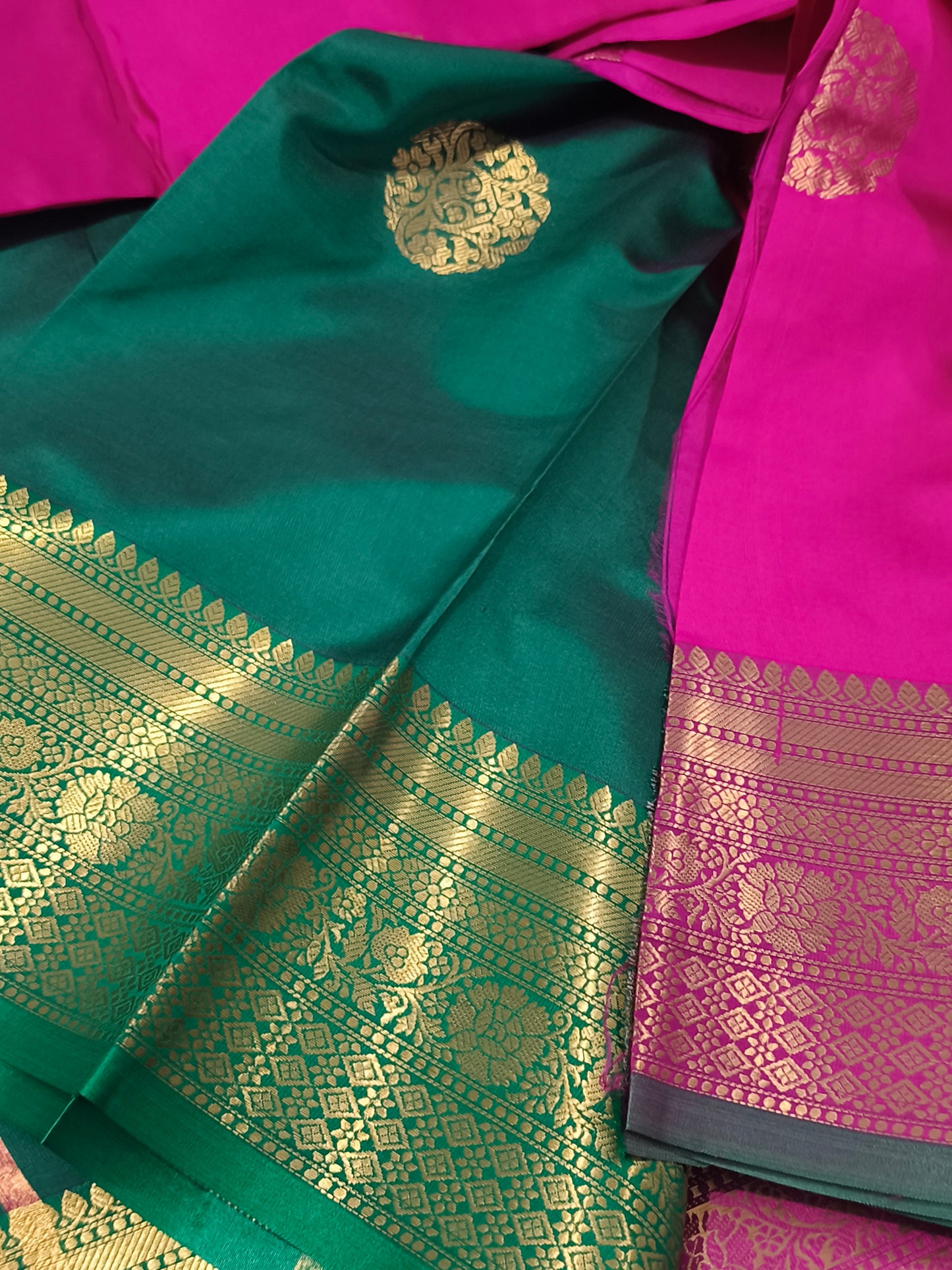 Luxury Semi Soft Silk Saree (Pink)