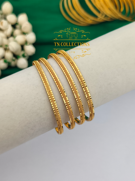 One gram gold forming Bangles Set of 4