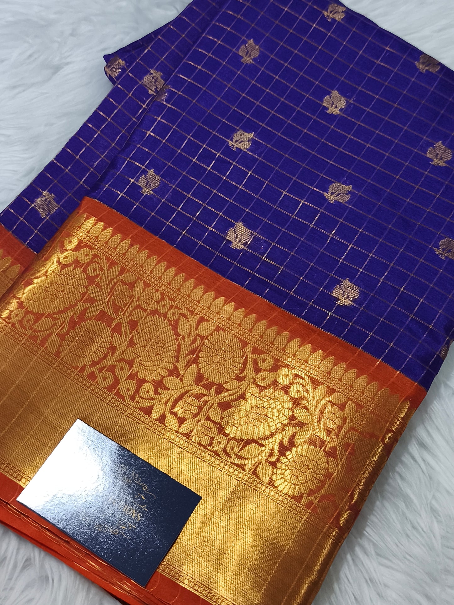 Banarasi Kattan Soft Silk Saree (Purple)