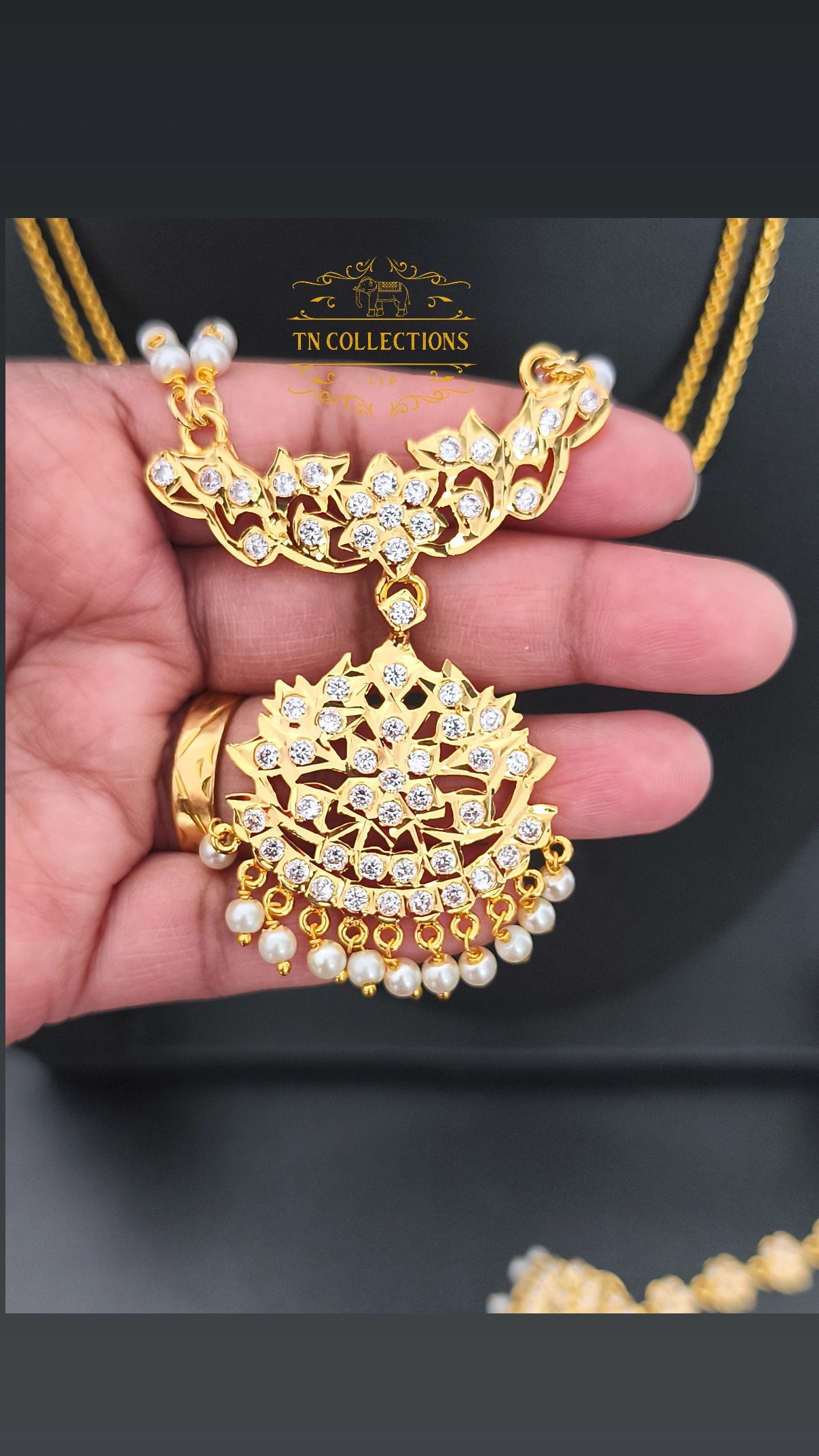 Micro Gold Plated Traditional Set (Full White stones)