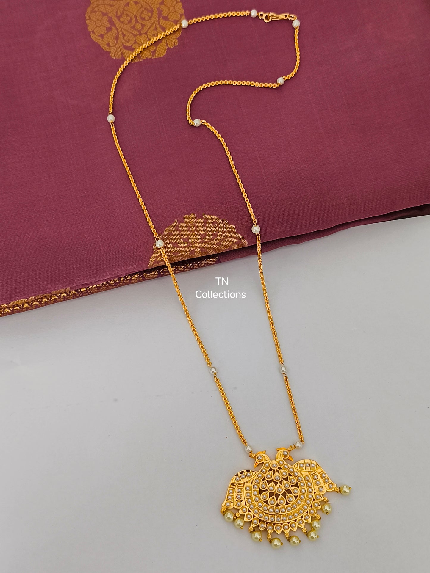 Micro gold plated Shell Pearl Pathakkam Set
