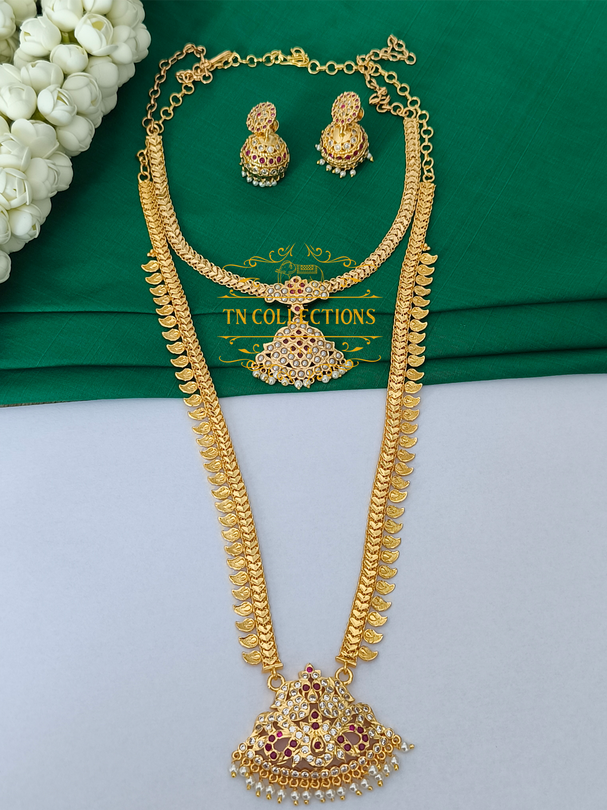 Micro Gold Finish Semi Bridal Set