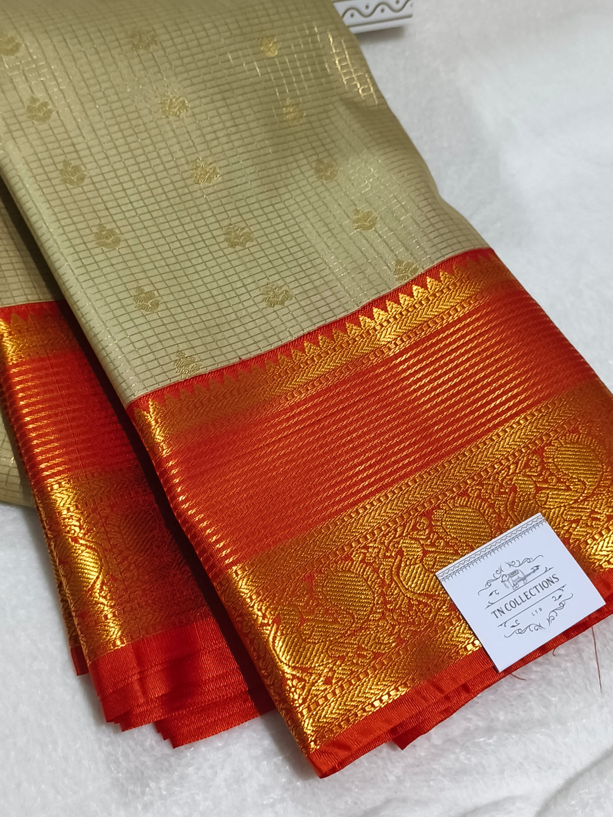 Korvai Premium semi Kanchipuram silk Saree