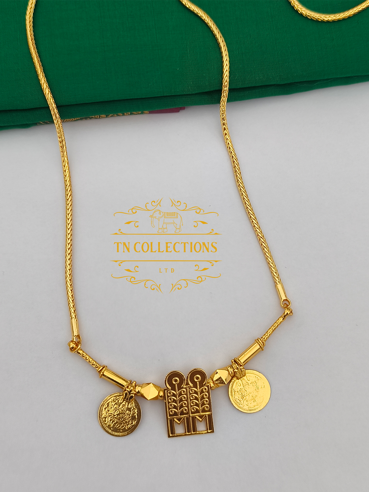 One gram gold plated Traditional Southindian style Thalichain (Thirumangalyam)