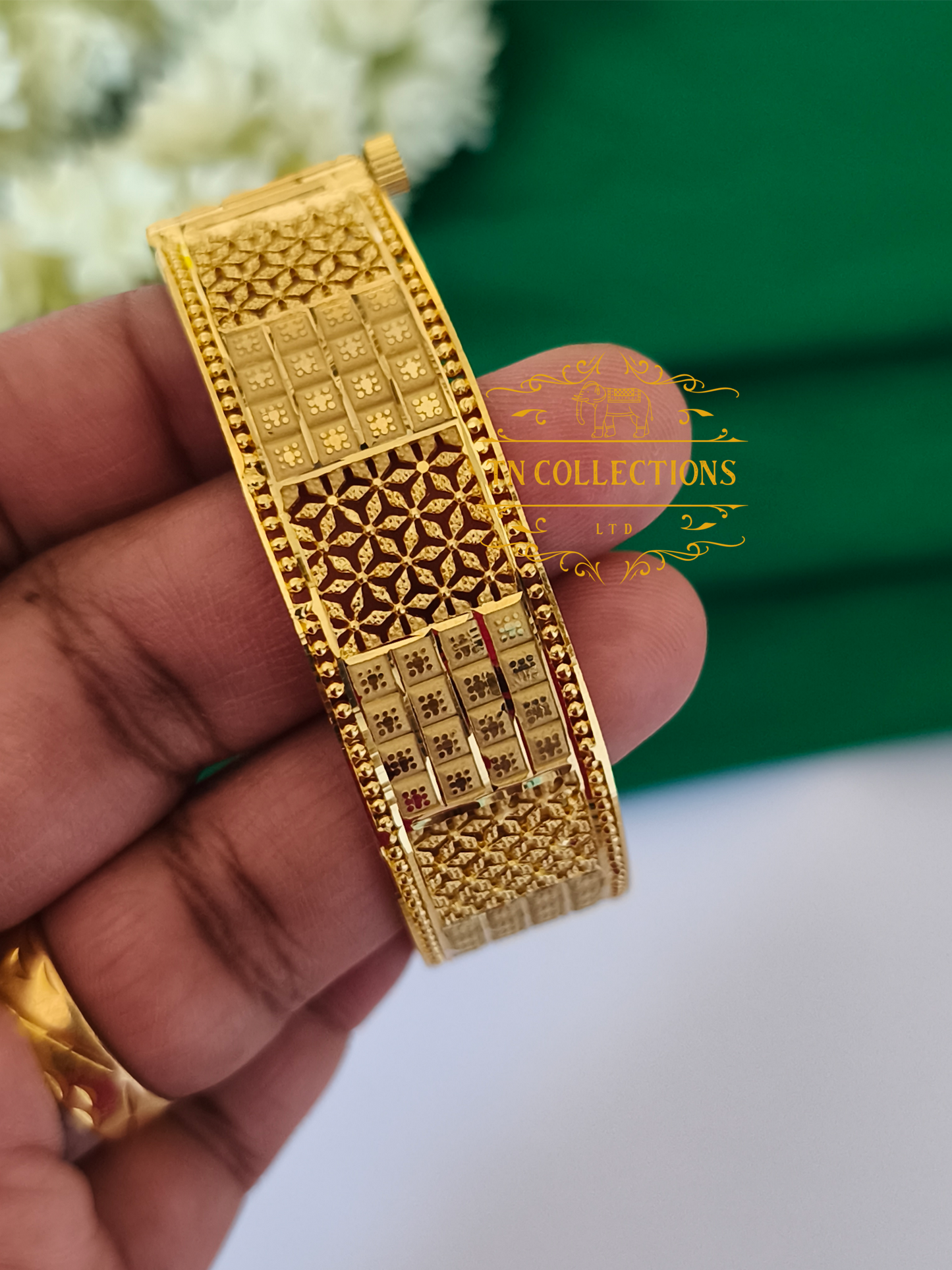 One Gram Gold Forming Screw Bangle