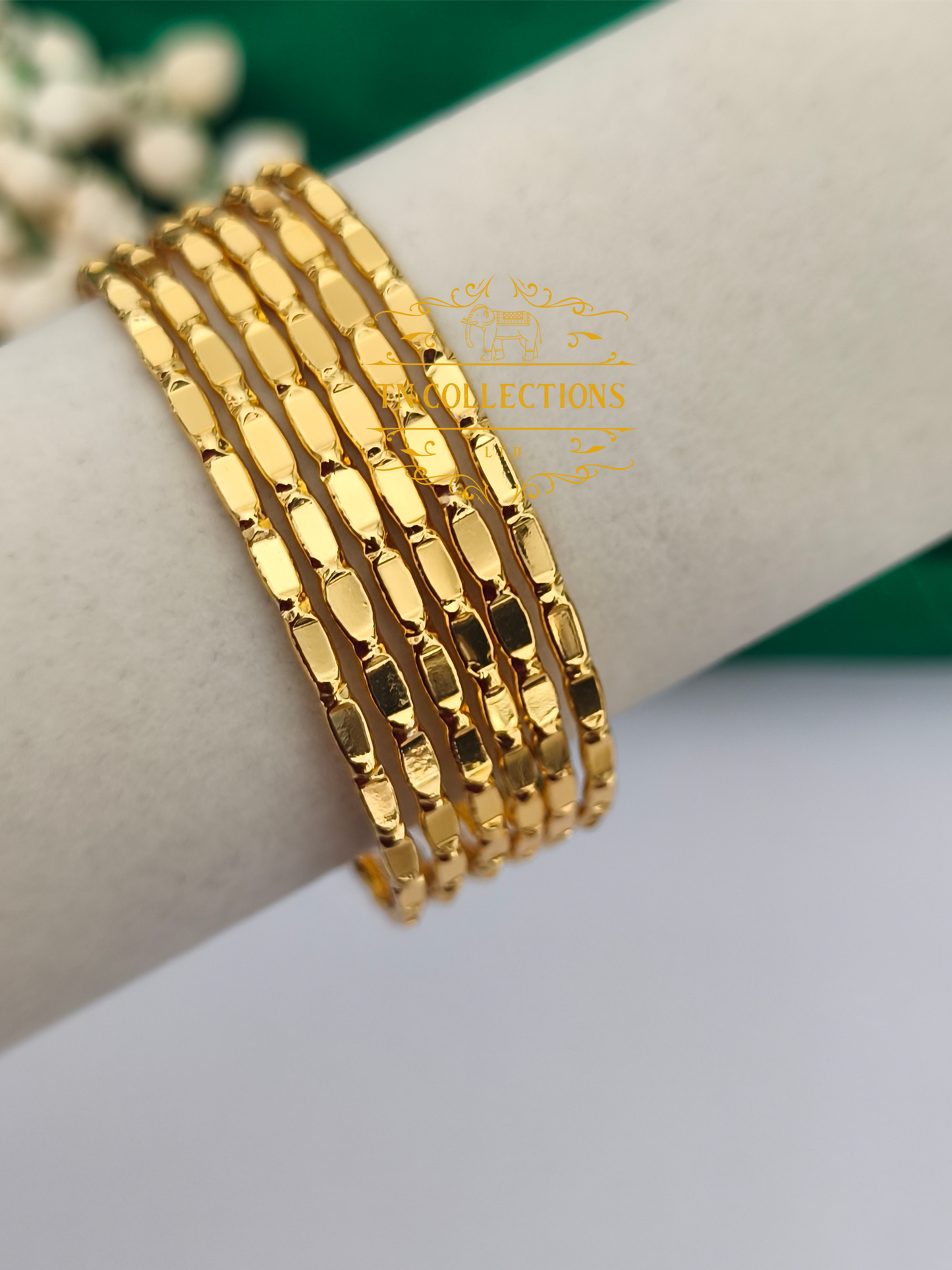 Micro Gold-Plated Traditional Bombay Bangles Set