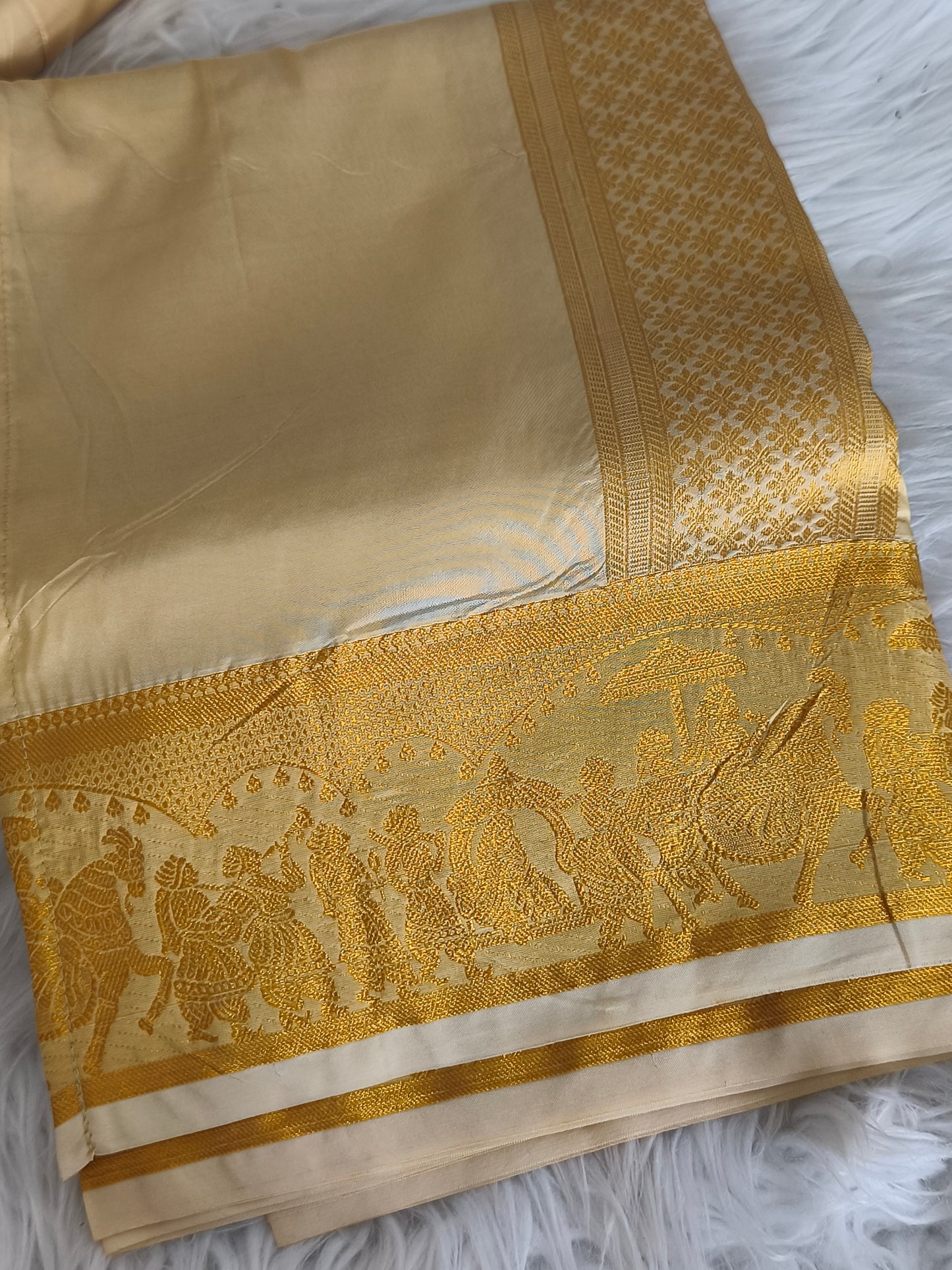 Luxury Pallakku Design Border Dhoti (Veshti) Shirt set