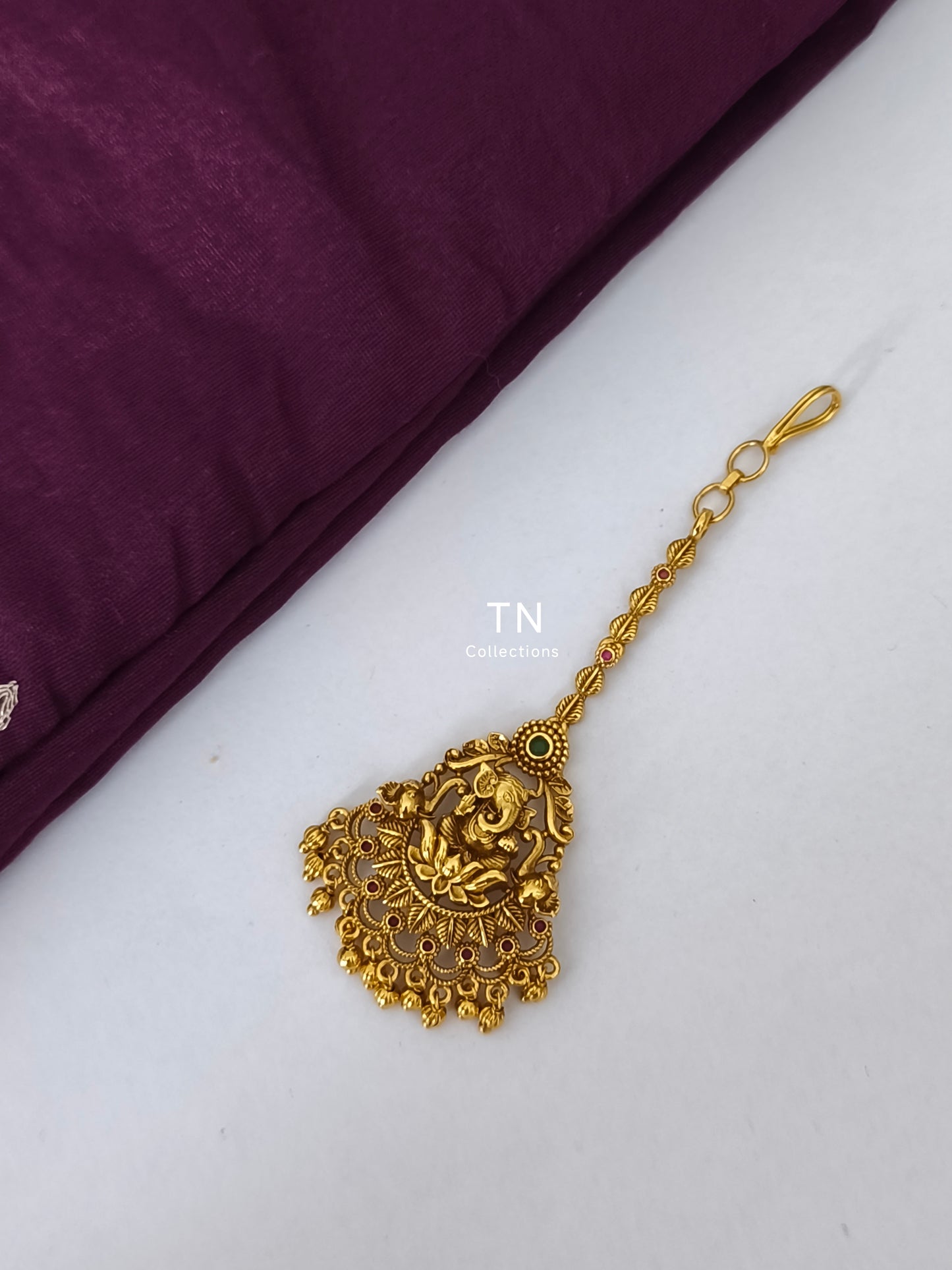 Antique Matte Finish Ganesh Tikka