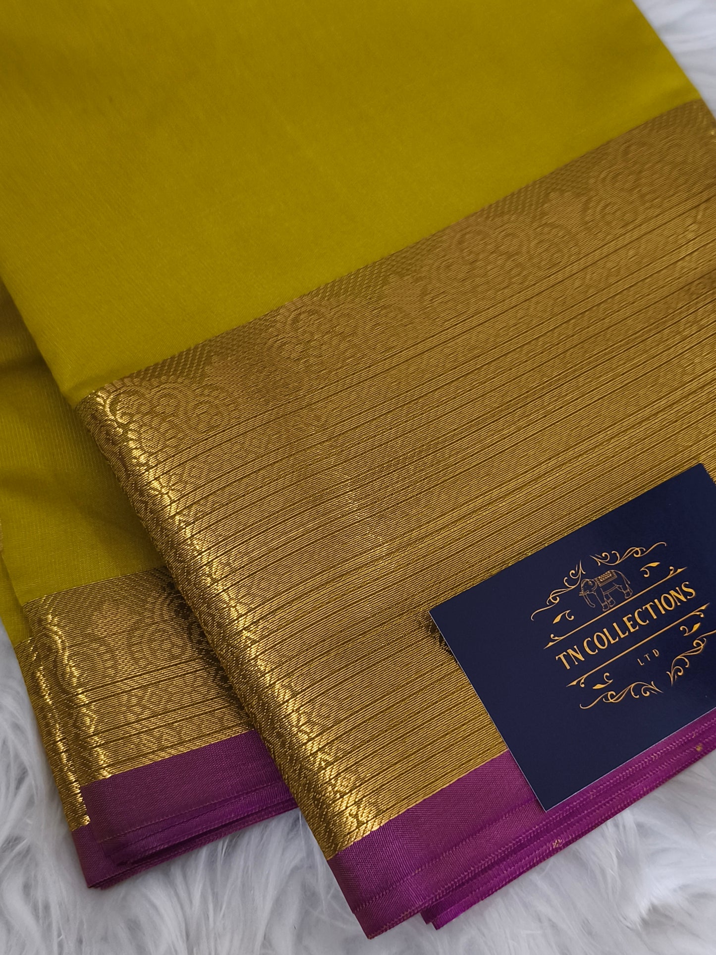 Luxury Semi Soft Silk Saree (Olive Green)