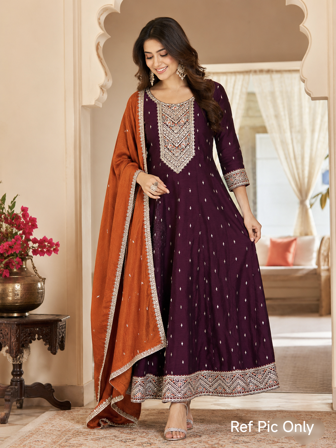 Grand 3pcs Party wear Anarkali Dress