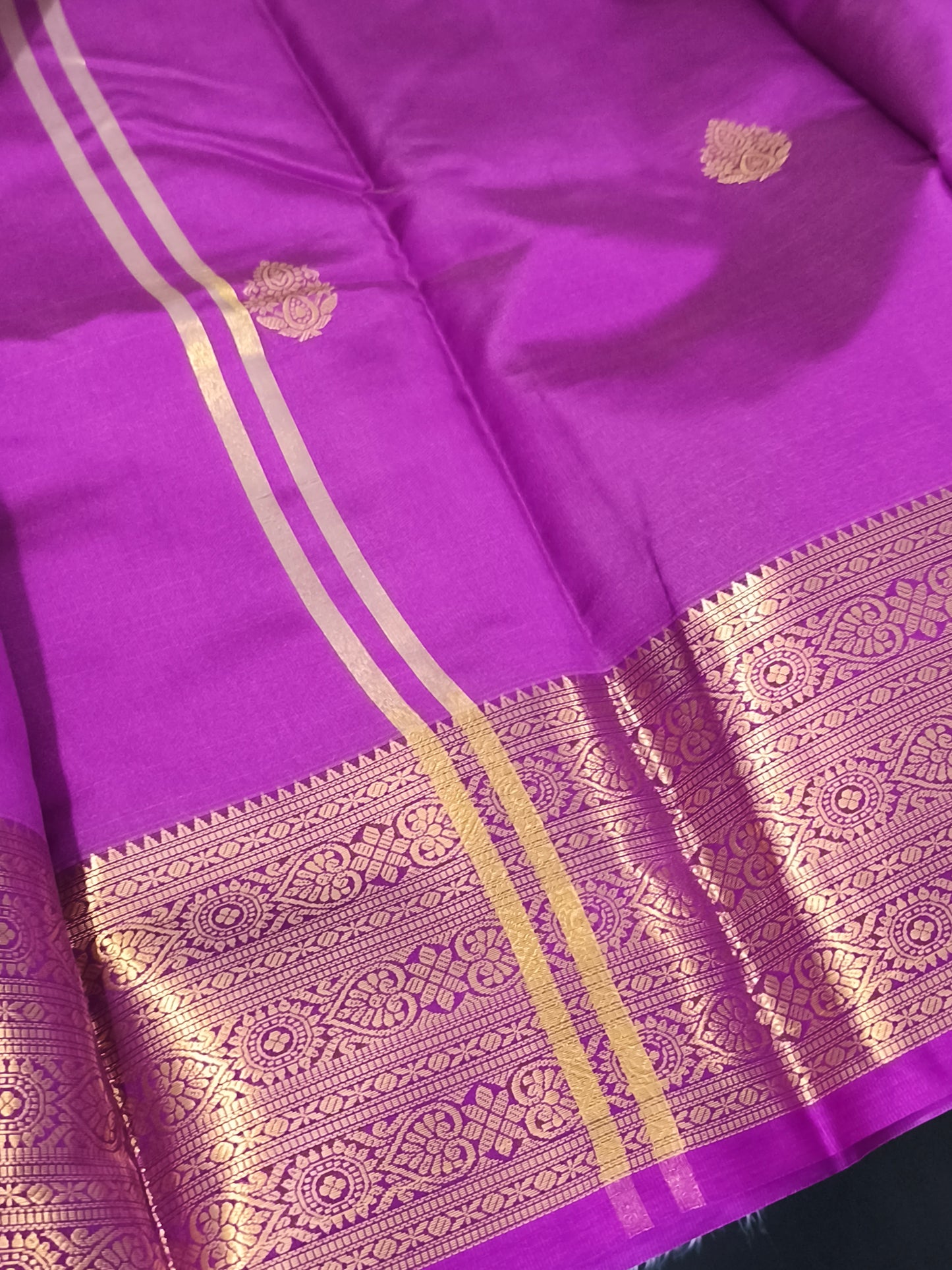 Luxury Semi Soft Silk Saree (Lavender)