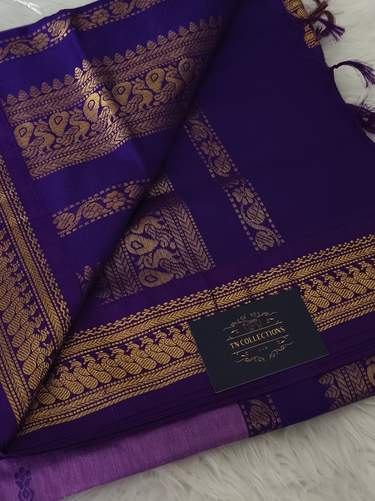 Lavender Purple Kalyani cotton Pattu Saree