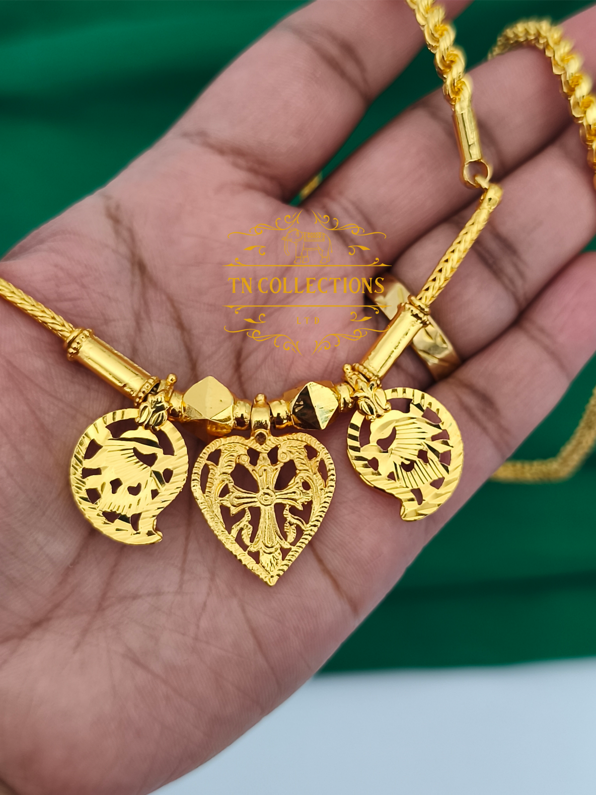 One gram gold plated Traditional Southindian style Thalichain (Thirumangalyam)