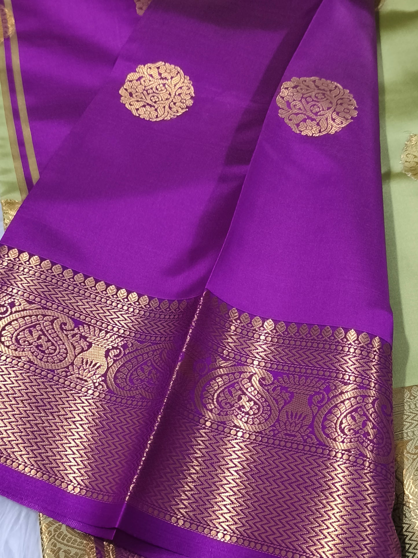 Luxury Semi Soft Silk Saree (Pastel Green)