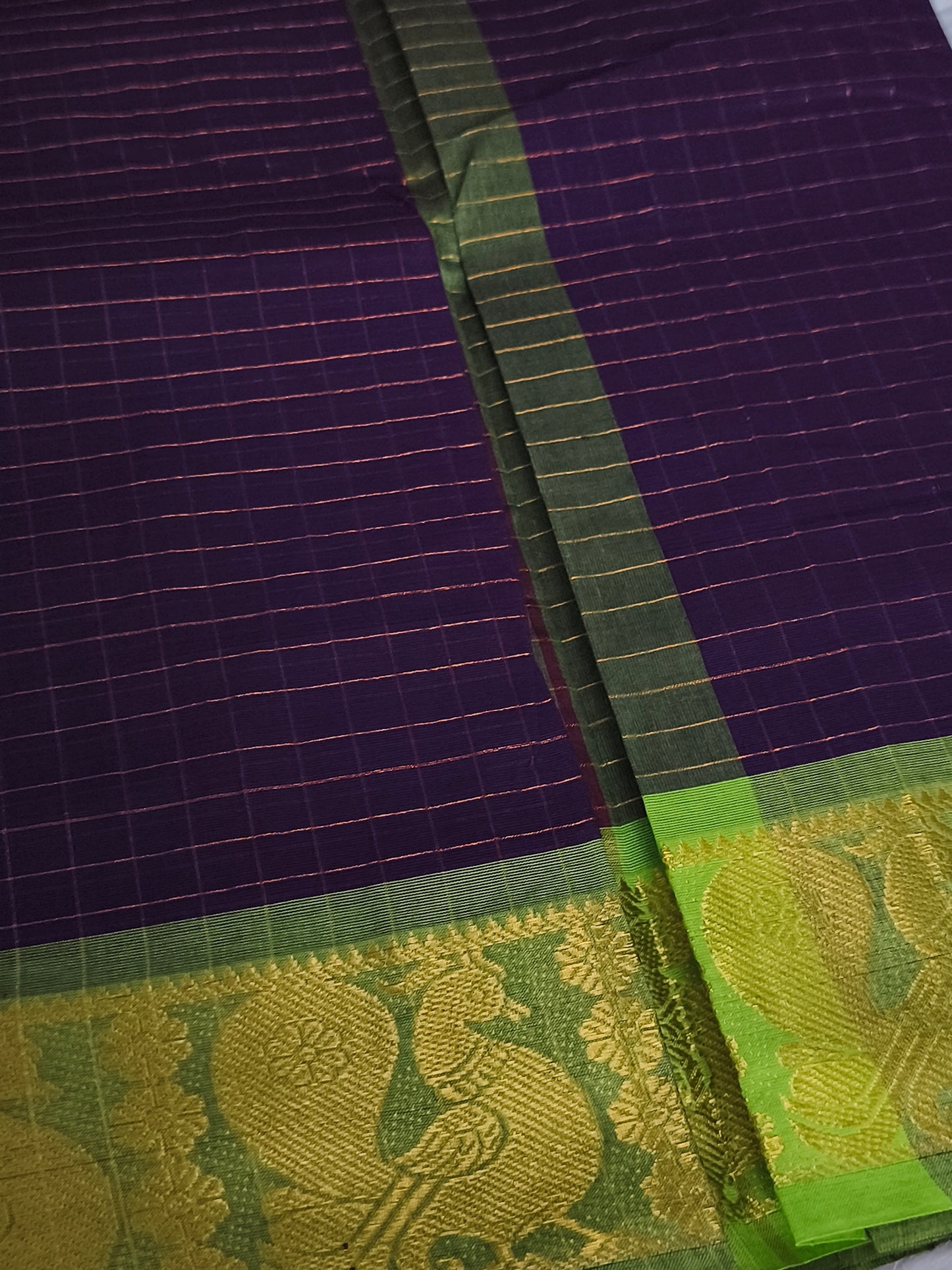 Pure Sungudi Cotton Saree (Purple)