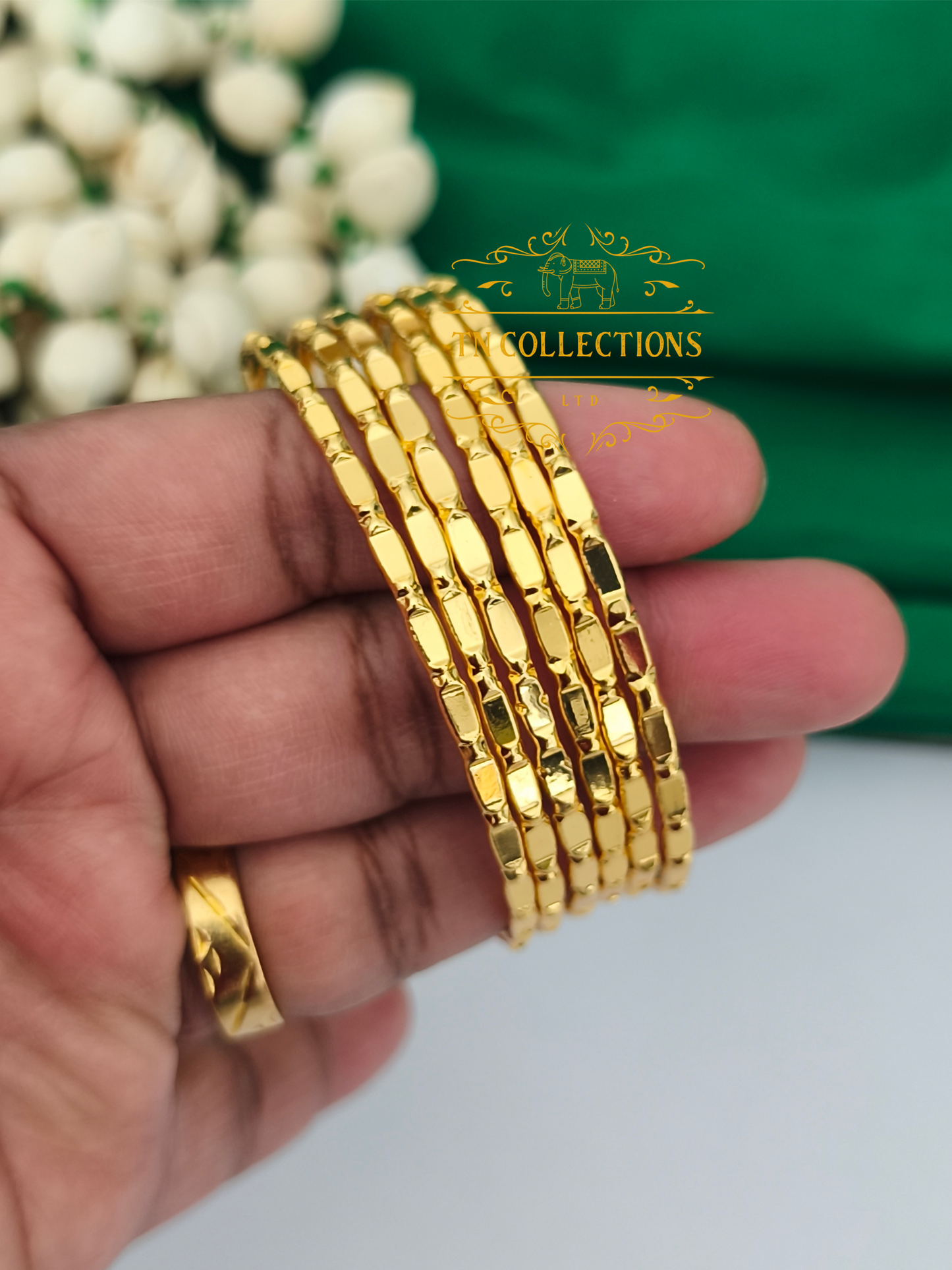 Micro Gold-Plated Traditional Bombay Bangles Set