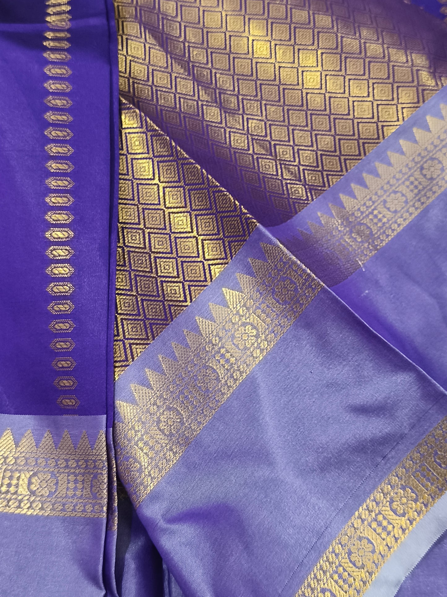 Semi Soft Silk Saree (Purple)