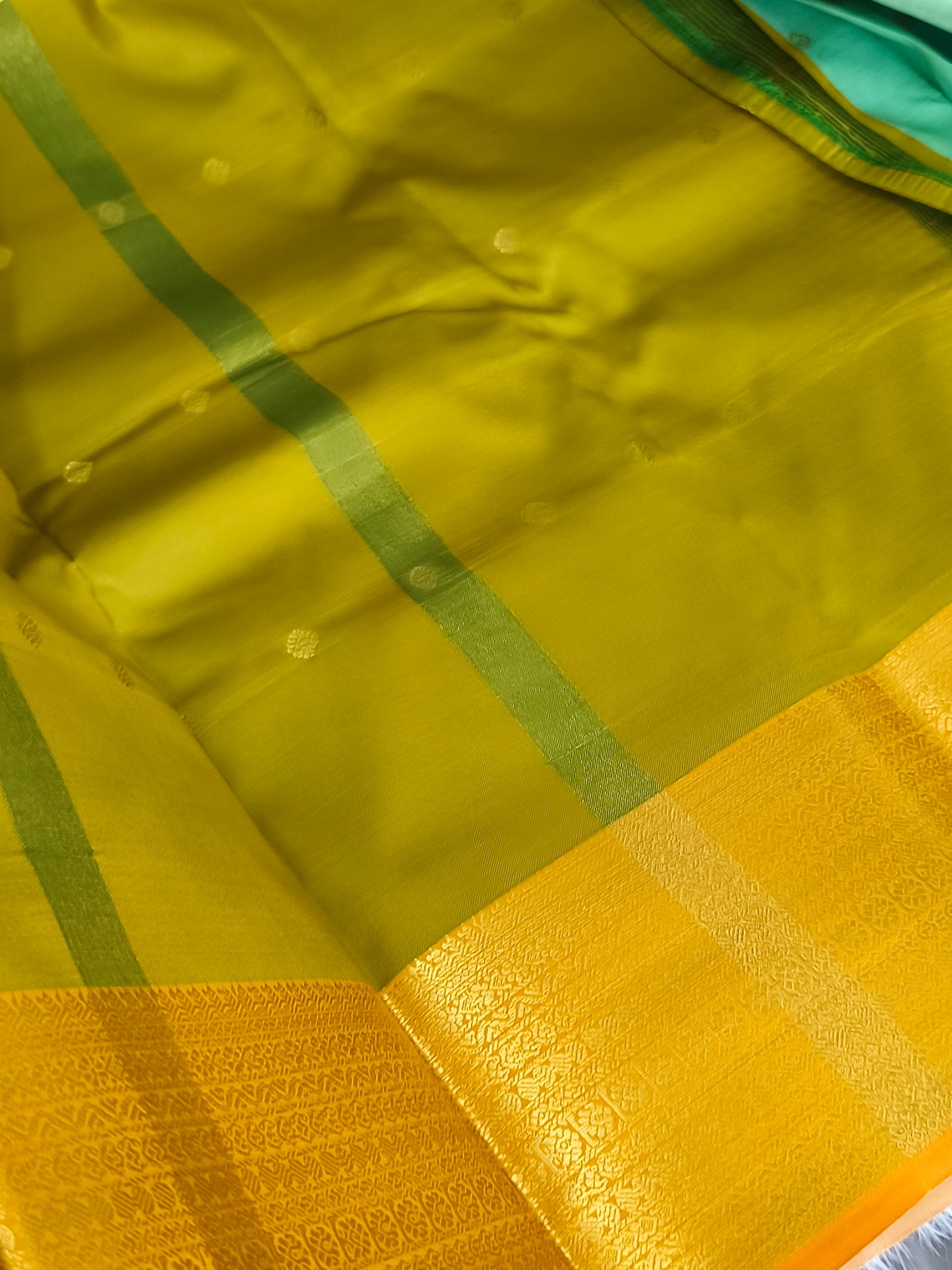 Semi Soft Silk Saree (Mint Green)