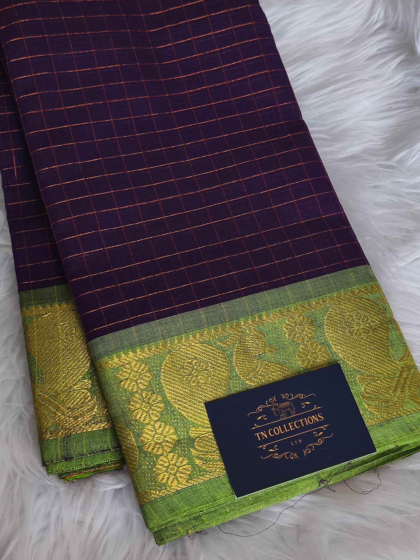 Pure Sungudi Cotton Saree (Purple)