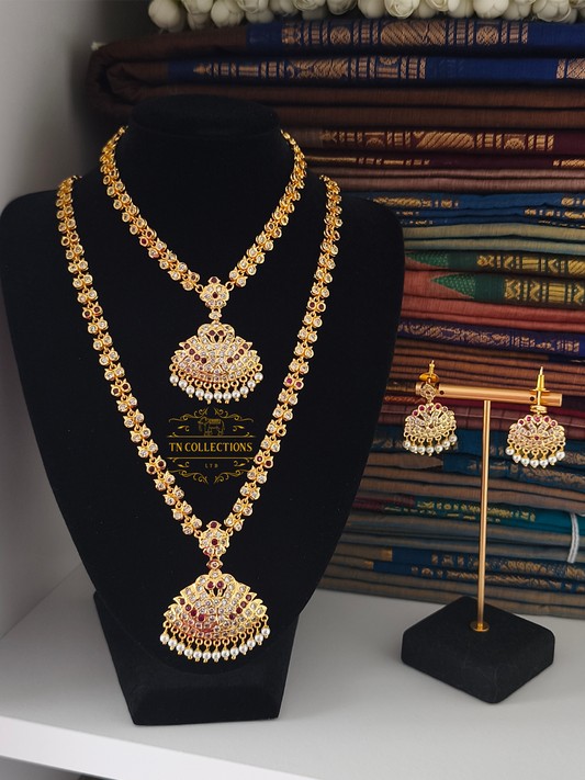 Gold Polish Trendy Semi Bridal Set