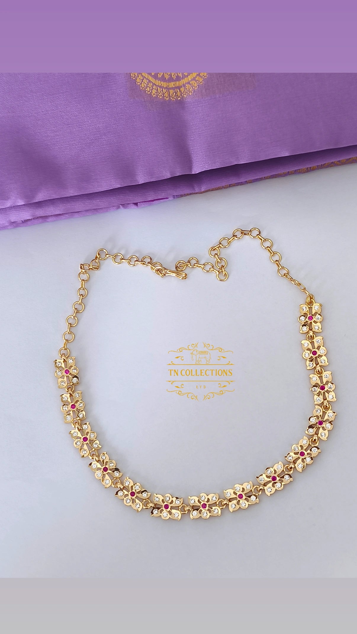 Traditional Impon Choker Necklace (Attiyal)