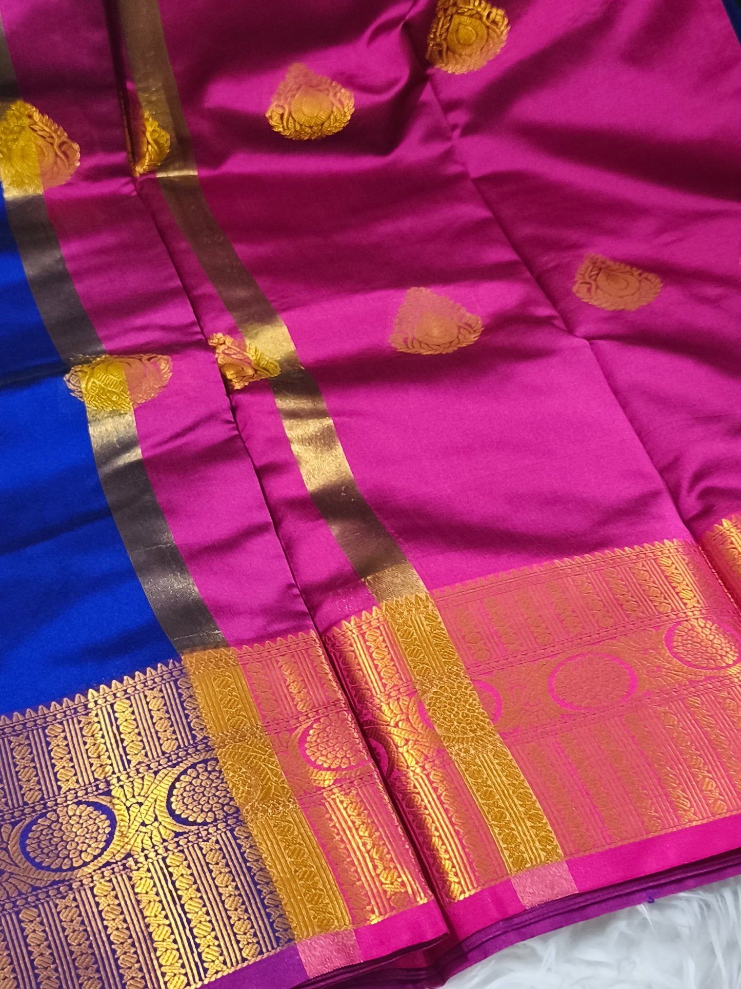 Luxury Semi Soft Silk Saree (Royal Blue)