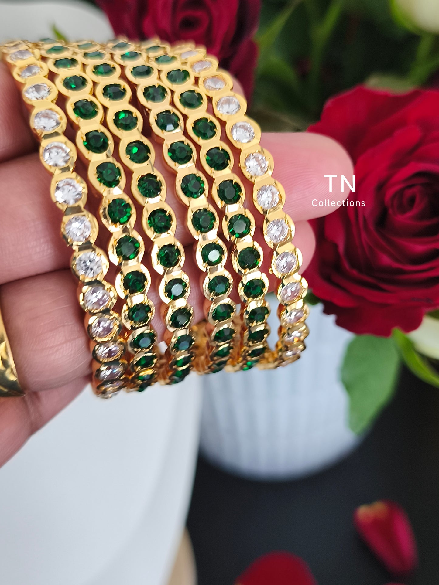 Impon Bangles with AD stone Size 2.6