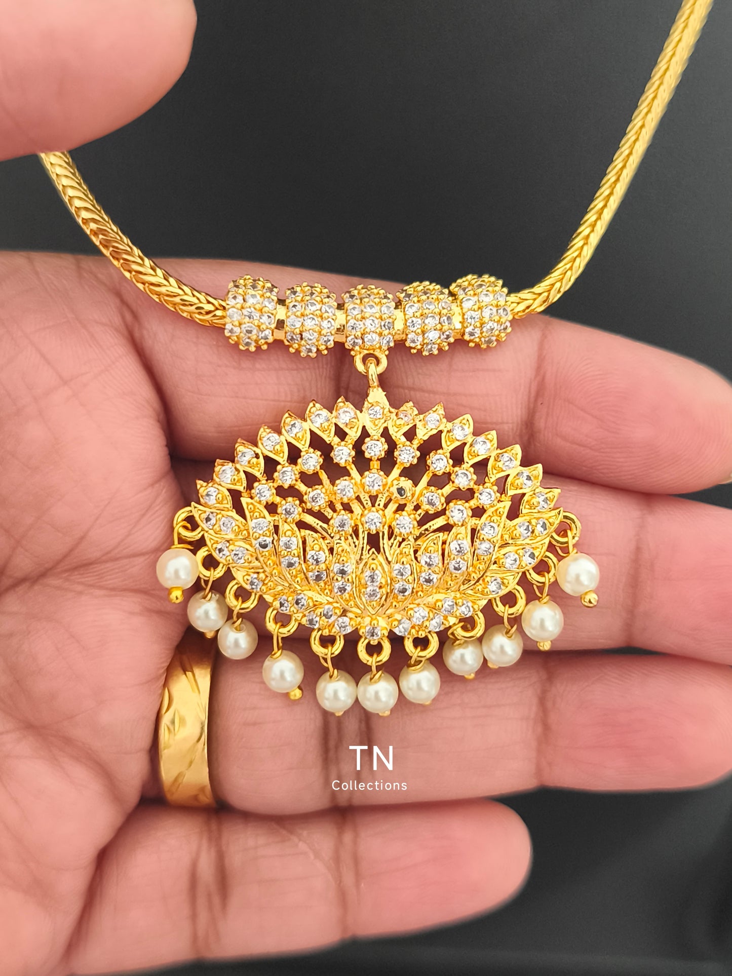 Traditional Allipoo design Attiyal Necklace