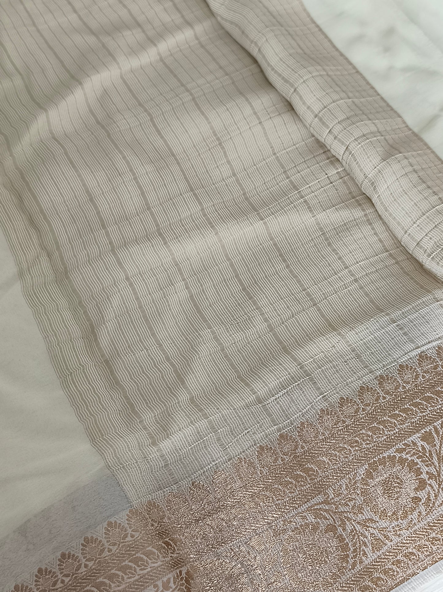 White Soft lightweight Chiffon Sarees