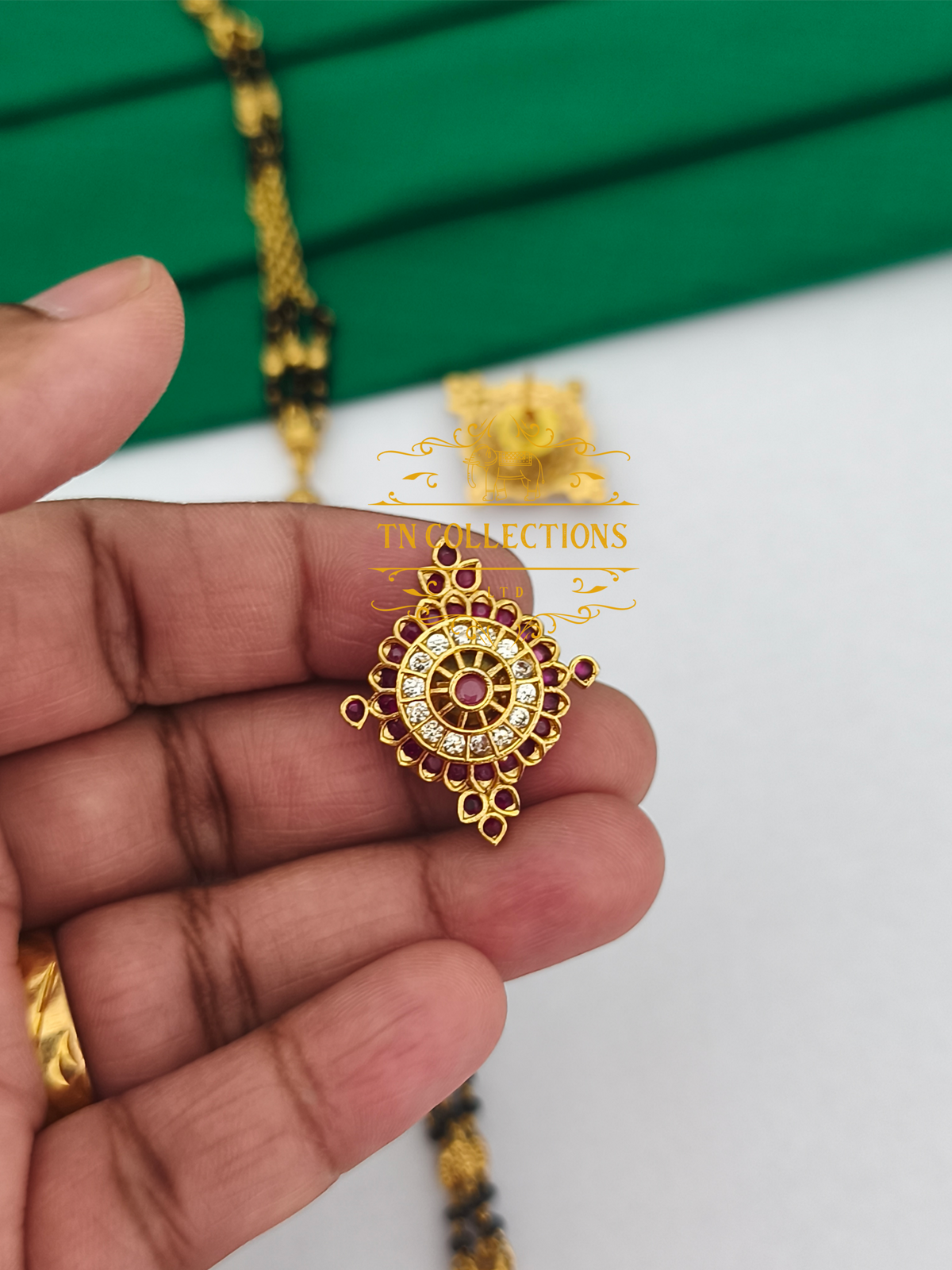 Antique Polish CZ AD Mangalsutra