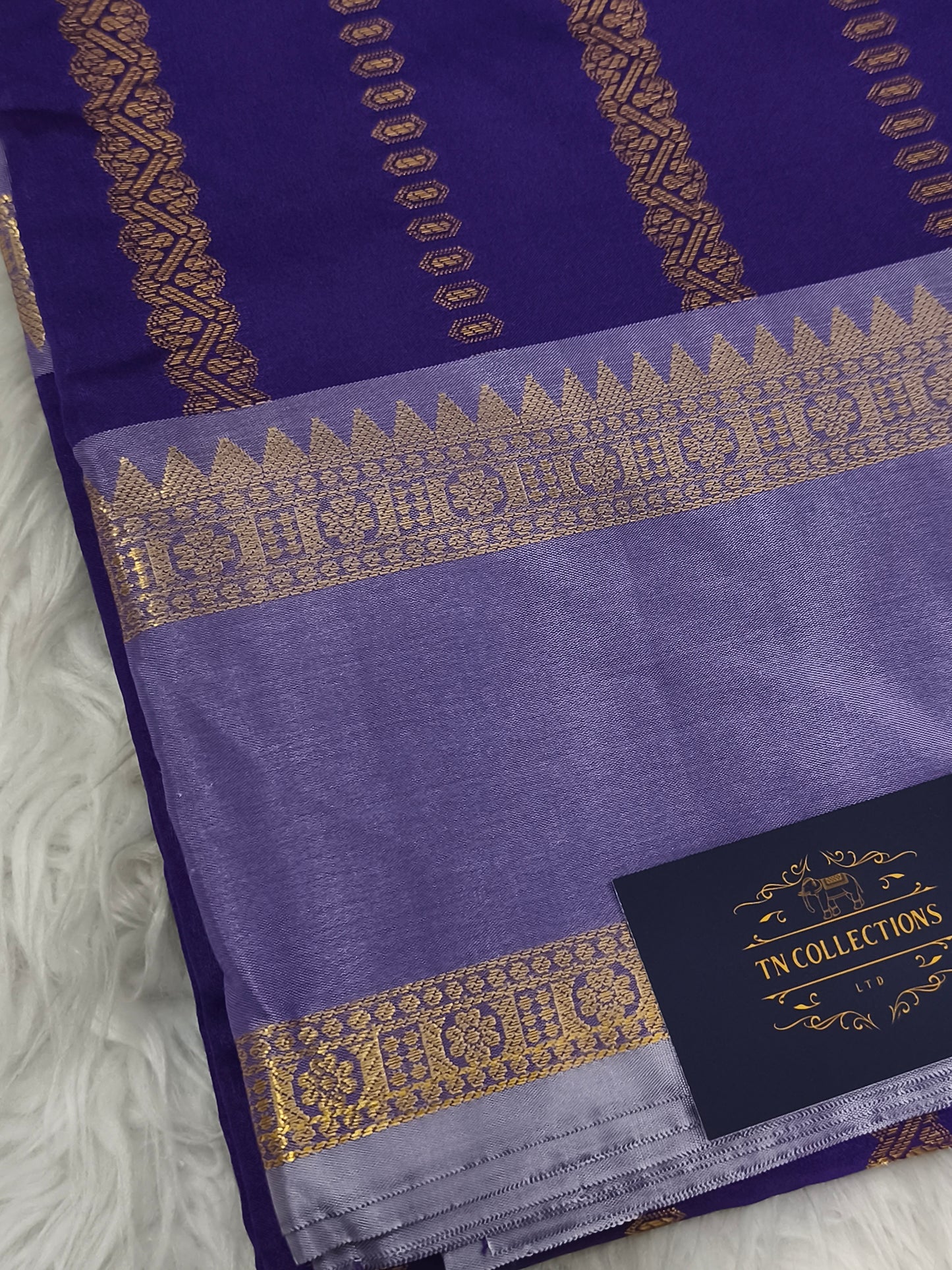 Semi Soft Silk Saree (Purple)
