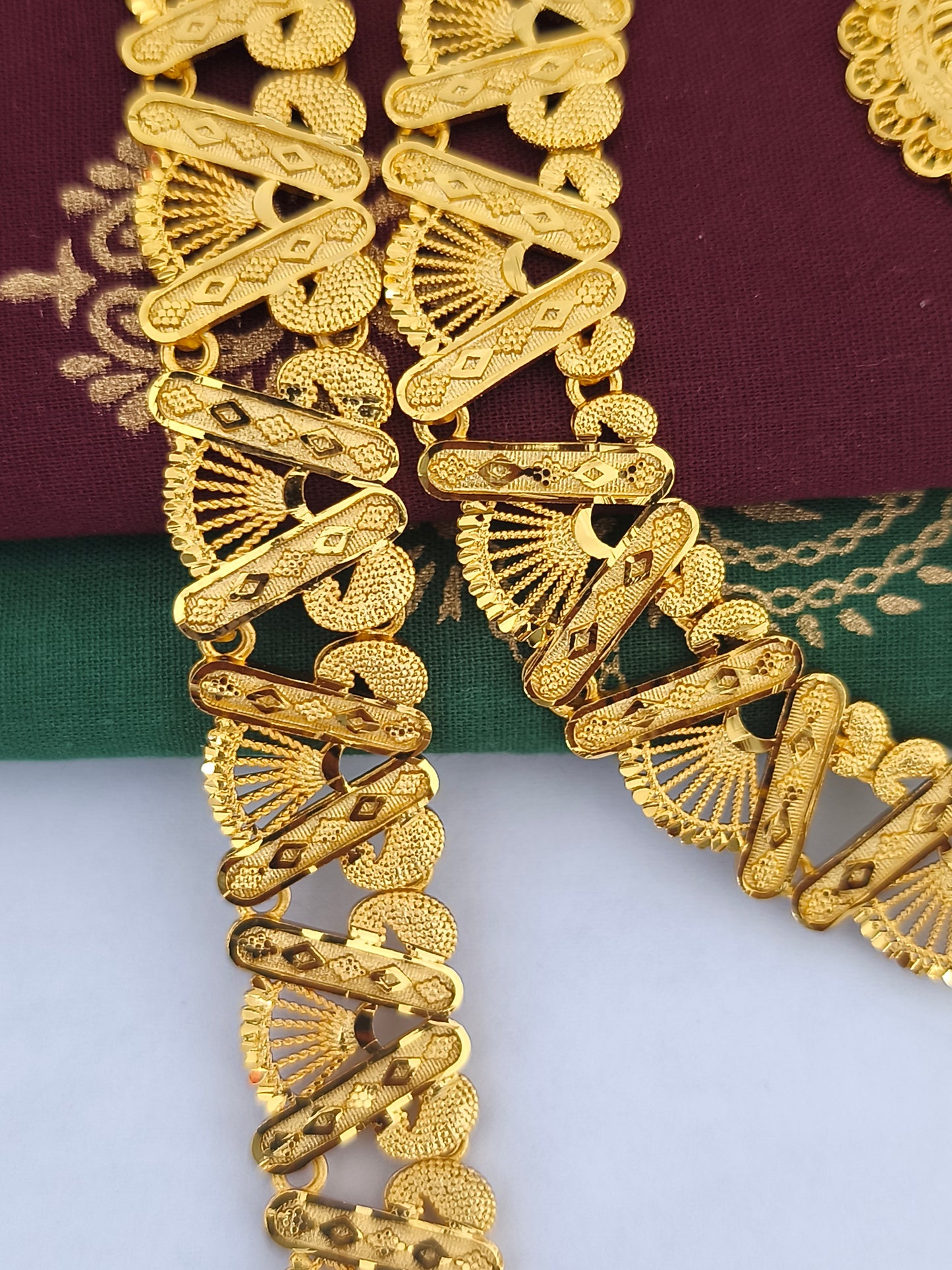 One gram gold plated semi bridal set