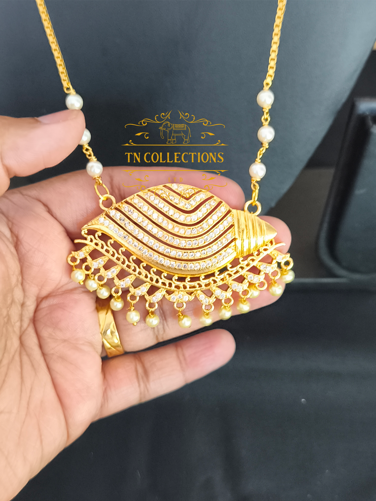 Micro Gold-Plated Traditional Sangu Attiyal Pathakkam set